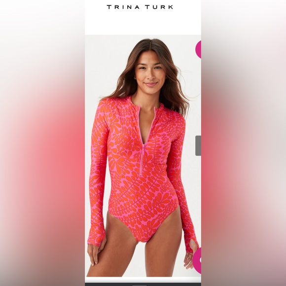 Trina Turk Other - Trina Turk Trellis Paddle Suit Swimsuit SPF 50 NWT